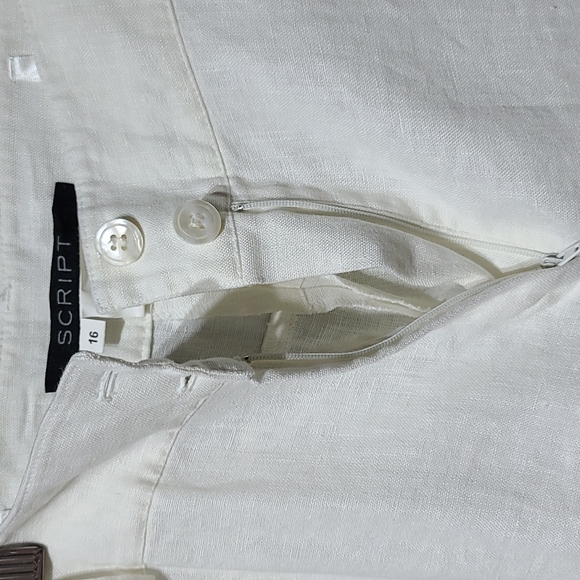 Script 100% linen capris - Picture 6 of 8